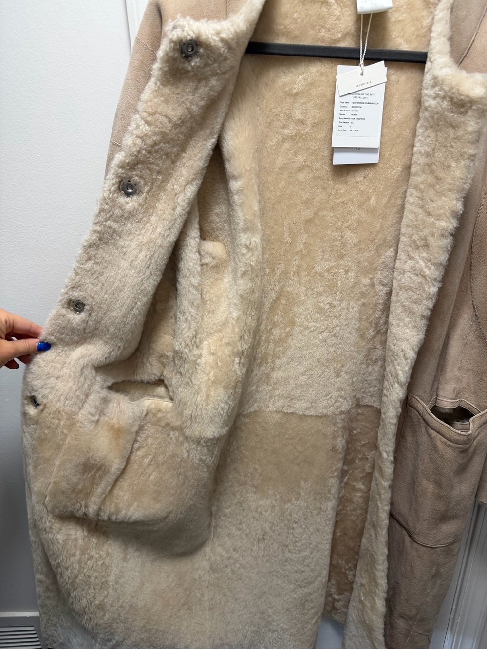 UGG Women's Cream Reversible Shearling Jacket